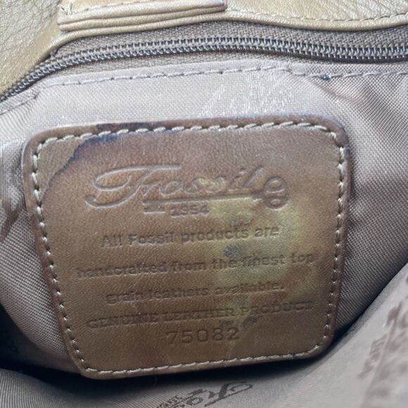 Vintage Fossil Brown Leather Mini Tote Key Purse Double Handles Handbag 75082 - Picture 10 of 14